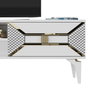 Hanah Home Soporte para TV Yumedi Blanco y Dorado
